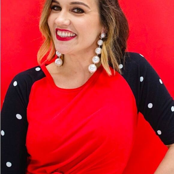 LuLaRoe NWT Randy Tee XL Great Fall Colors! Baseball like Tee Oh So Comfortable - Picture 12 of 16